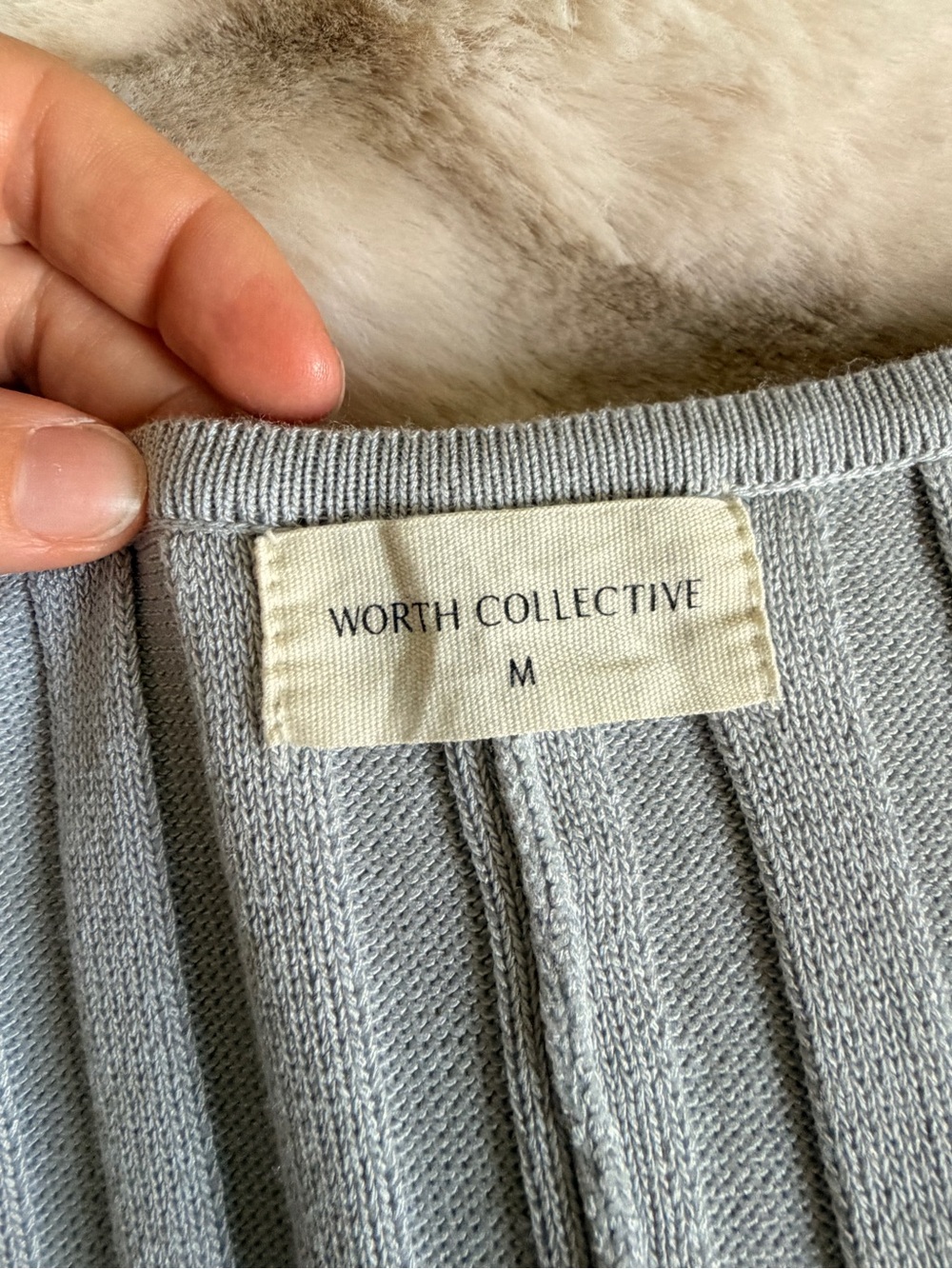 Worth Collective | Oakley Ribbed Maxi Dress in Blue | Bump Friendly | Size M - Picture 3 of 5